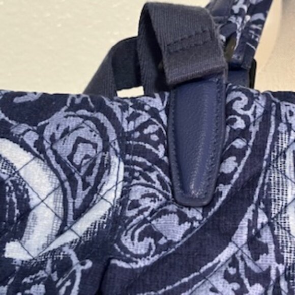 Vera Bradley Change It Up Tote Blue Paisley Shoulder Bag Purse - Picture 7 of 11